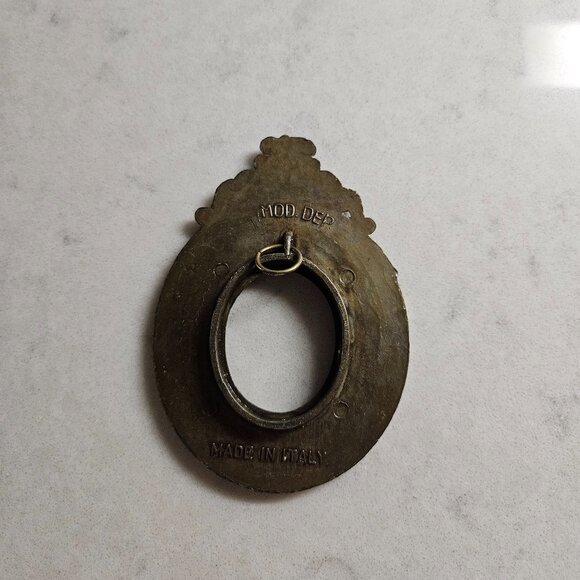 PAIR OF VINTAGE SMR ITALY ORNATE SILVER & BRONZE FRAMES 1.25" W x 1.5" H OPENING - Picture 13 of 14